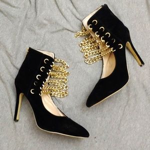 Sexy Black & Gold Chain High Heels * 40 😍